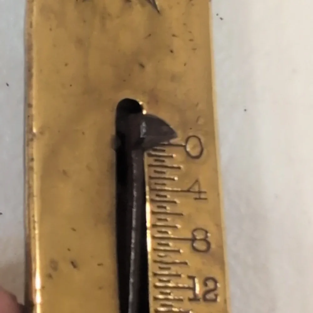 Vintage PS & W Co. Brass Hanging Scale 25 lb Star Antique 8.5 inch 1890-1910 - Picture 6 of 10